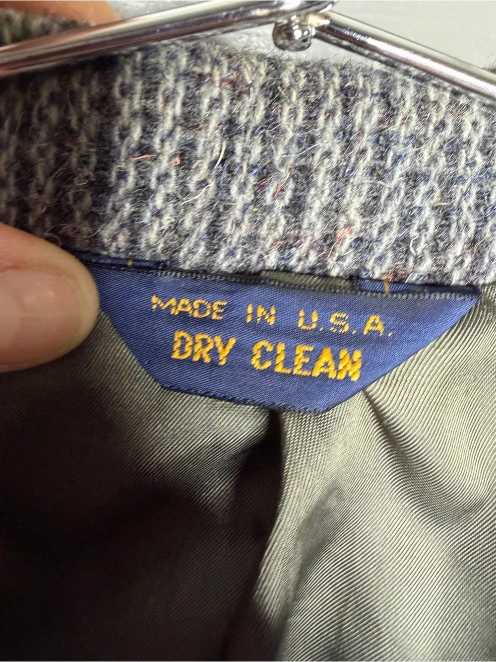 Pendleton Men Tweed Sport Coat 42R Blazer Blue Virgin Wool Jacket Vtg USA